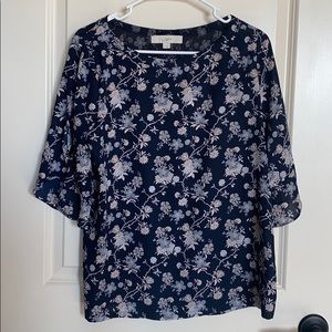 LOFT floral blouse